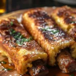 Delicious Savory Sausage and Maple French Toast Roll-Ups Recipe finished dish