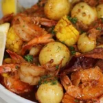 Delicious Shrimp Corn and Sausage Foil Packets Recipe finished dish