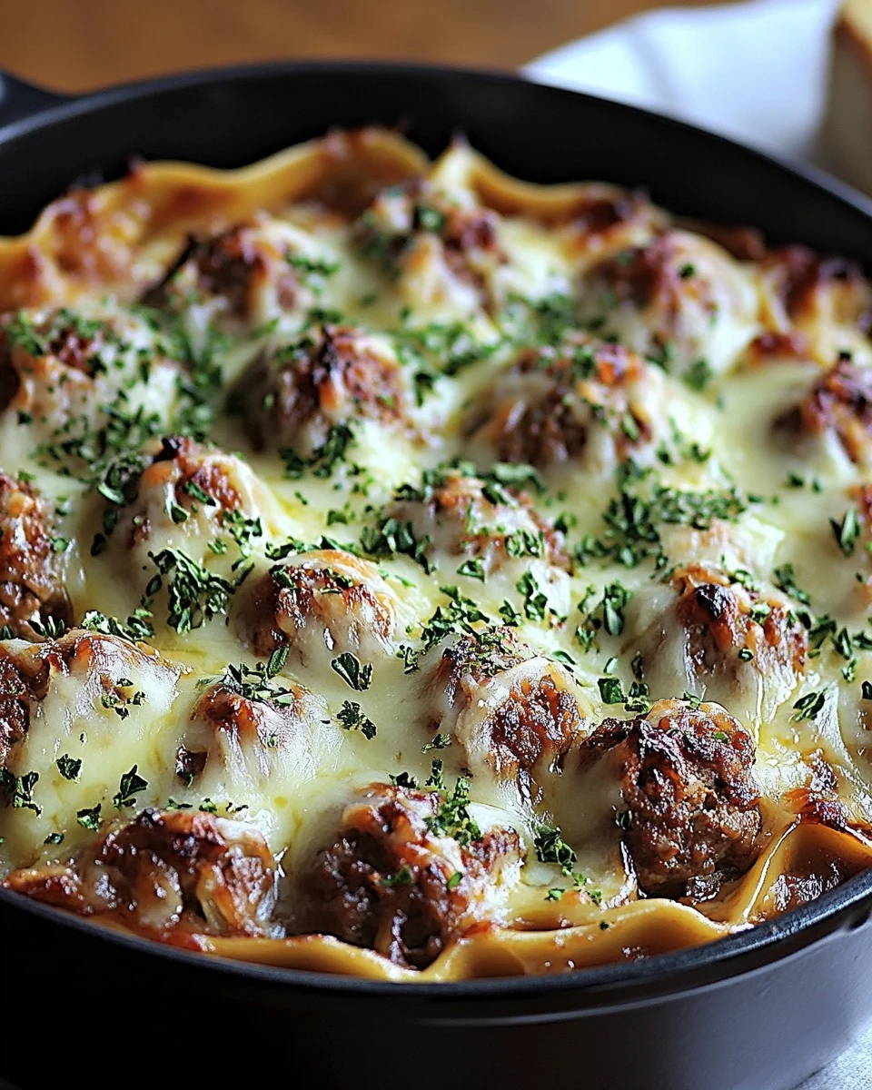 Delicious Slow Cooker French Onion Meatballs Recipe finished dish