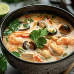 Delicious Slow Cooker Tom Kha Soup Recipe finished dish