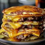 Delicious Smash Burger Pancakes for a Unique Meal finished dish