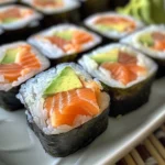 Delicious Smoked Salmon and Avocado Sushi Recipe finished dish