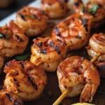 Delicious SMOKY PAPRIKA SHRIMP SKEWERS Recipe finished dish