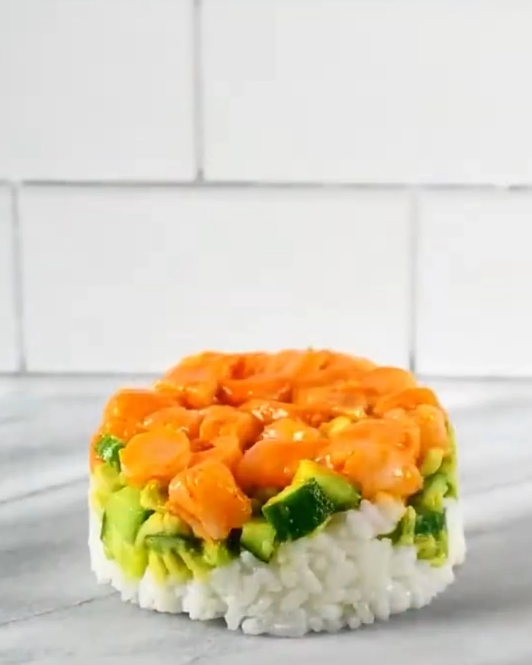 Delicious Spicy Shrimp Sushi Stacks Recipe finished dish