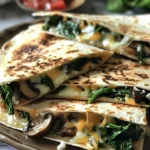 Delicious Spinach and Mushroom Quesadillas Recipe finished dish