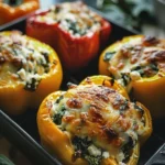 Delicious Spinach and Ricotta Stuffed Peppers Recipe finished dish