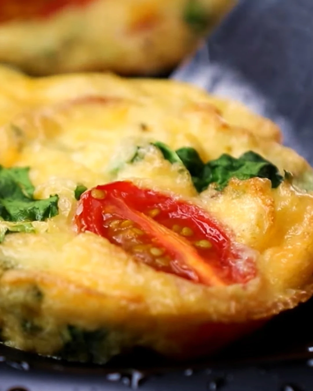 Delicious Spinach Feta and Sun-Dried Tomato Egg Muffin Cups Recipe finished dish