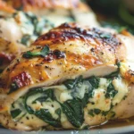 Delicious Spinach Stuffed Chicken Breasts Recipe finished dish