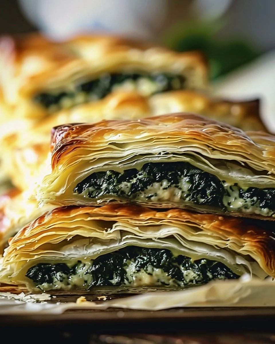 Delicious Spinach Stuffed Pastry Recipe finished dish
