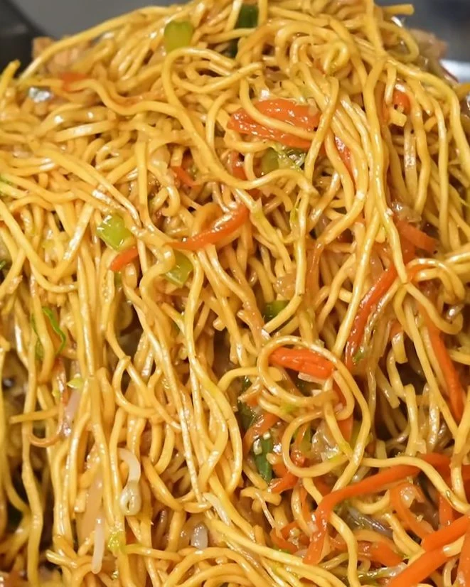 Delicious Stir-Fried Chicken Noodles Recipe finished dish