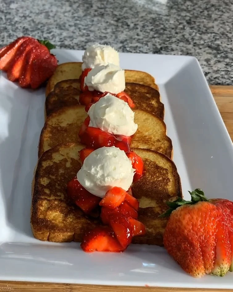 Delicious Strawberry Cream French Toast Recipe finished dish
