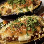 Delicious Stuffed Eggplants with Cheese Recipe finished dish