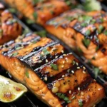 Delicious Sweet and Spicy Grilled Salmon Recipe finished dish