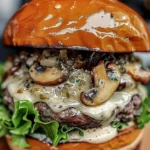Delicious Swiss Mushroom Burger Recipe You Must Try finished dish