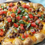 Delicious Taco Pizza Recipe for a Quick Dinner finished dish
