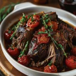Delicious Tuscan-Style Slow-Cooked Beef Roast Recipe finished dish