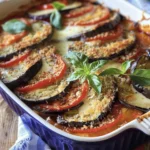 Delicious Vegetable Gratin with Eggplant and Tomatoes finished dish