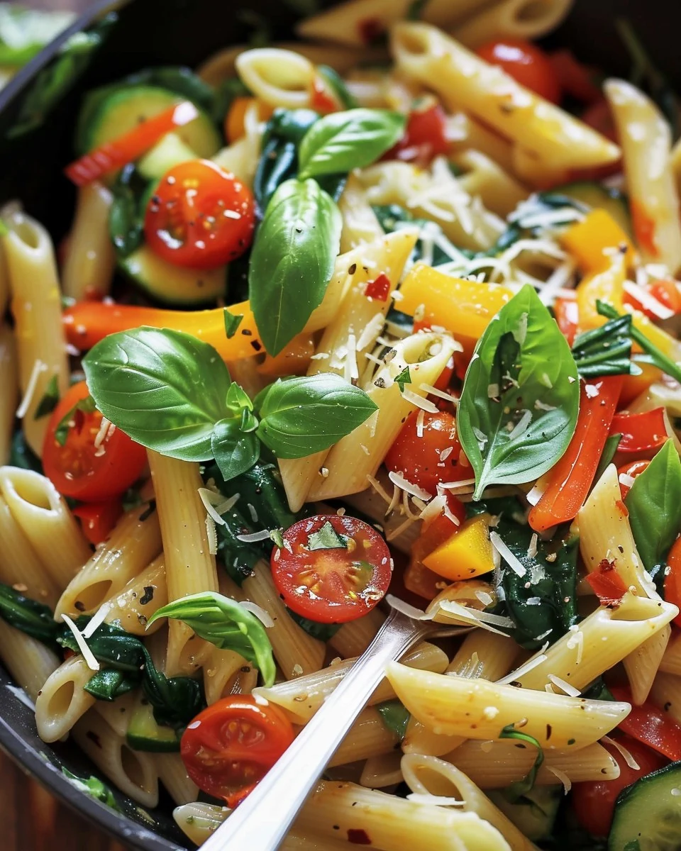 Delicious Vegetable Pasta Recipe for a Quick Meal finished dish