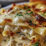 Delicious White Cheese Chicken Lasagna Recipe finished dish