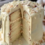 Delicious White German Chocolate Cake Recipe finished dish