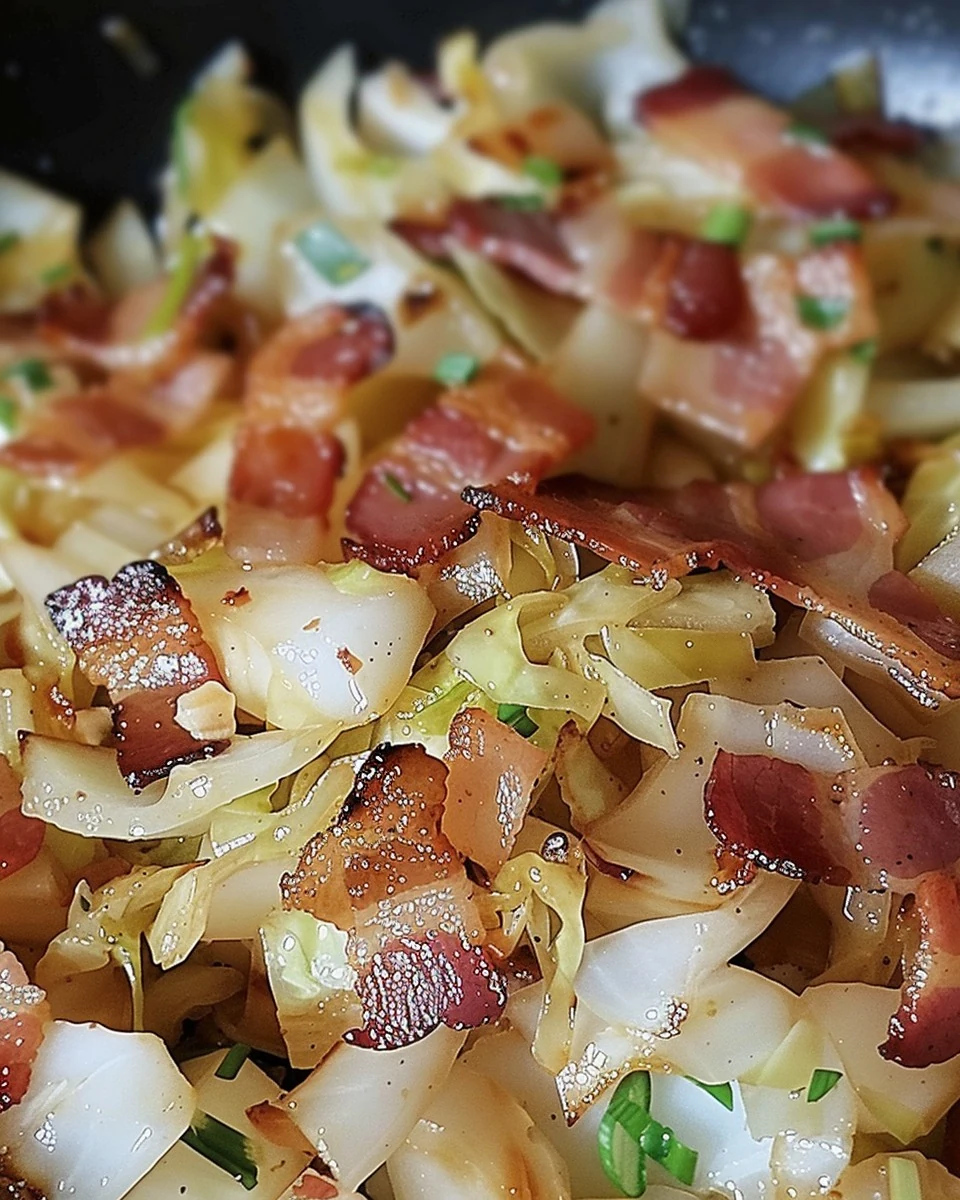 Delicious WOULD ANYONE EAT THIS FRIED CABBAGE WITH BACON ONION AND GARLIC Recipe