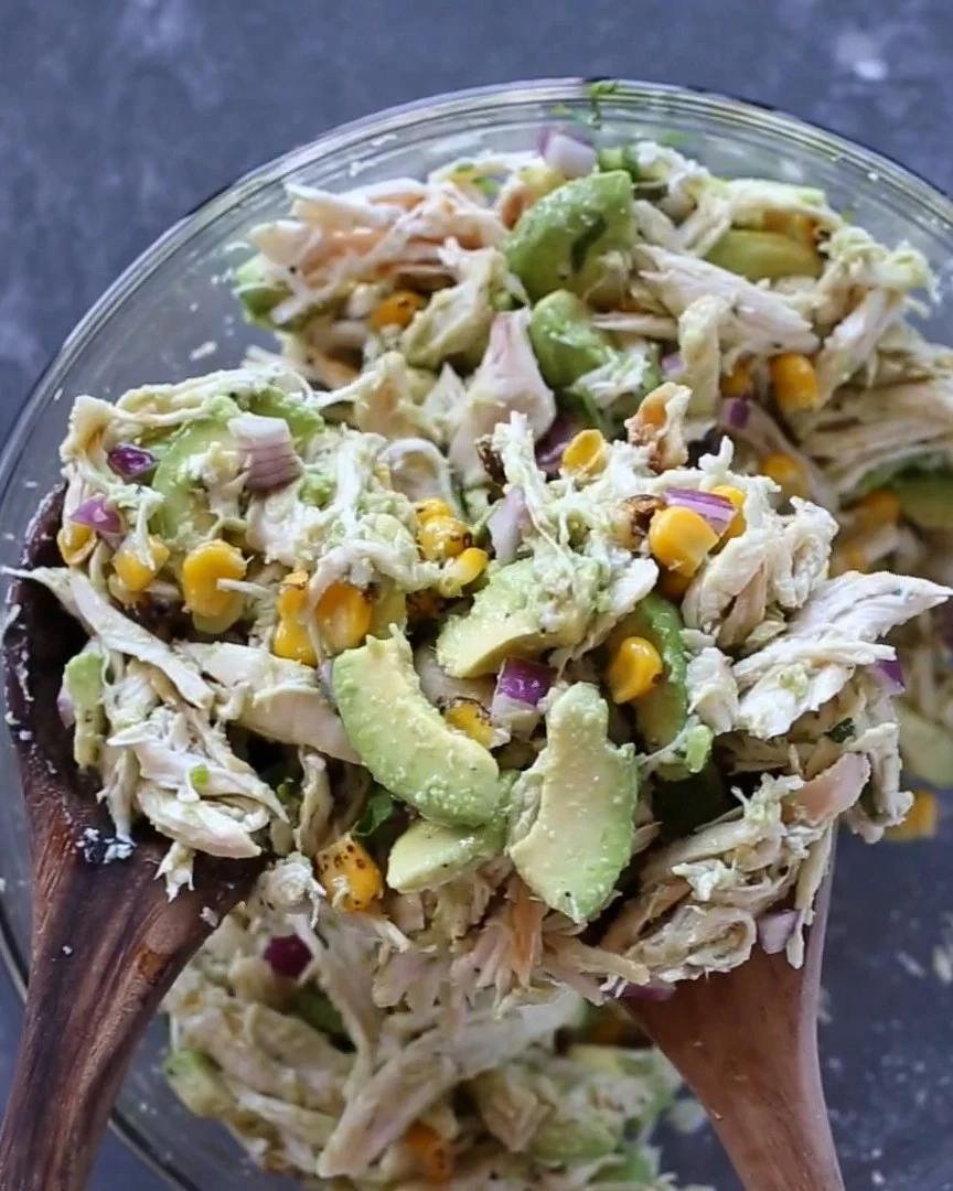 Delicious Zesty Avocado Chicken Salad Recipe finished dish