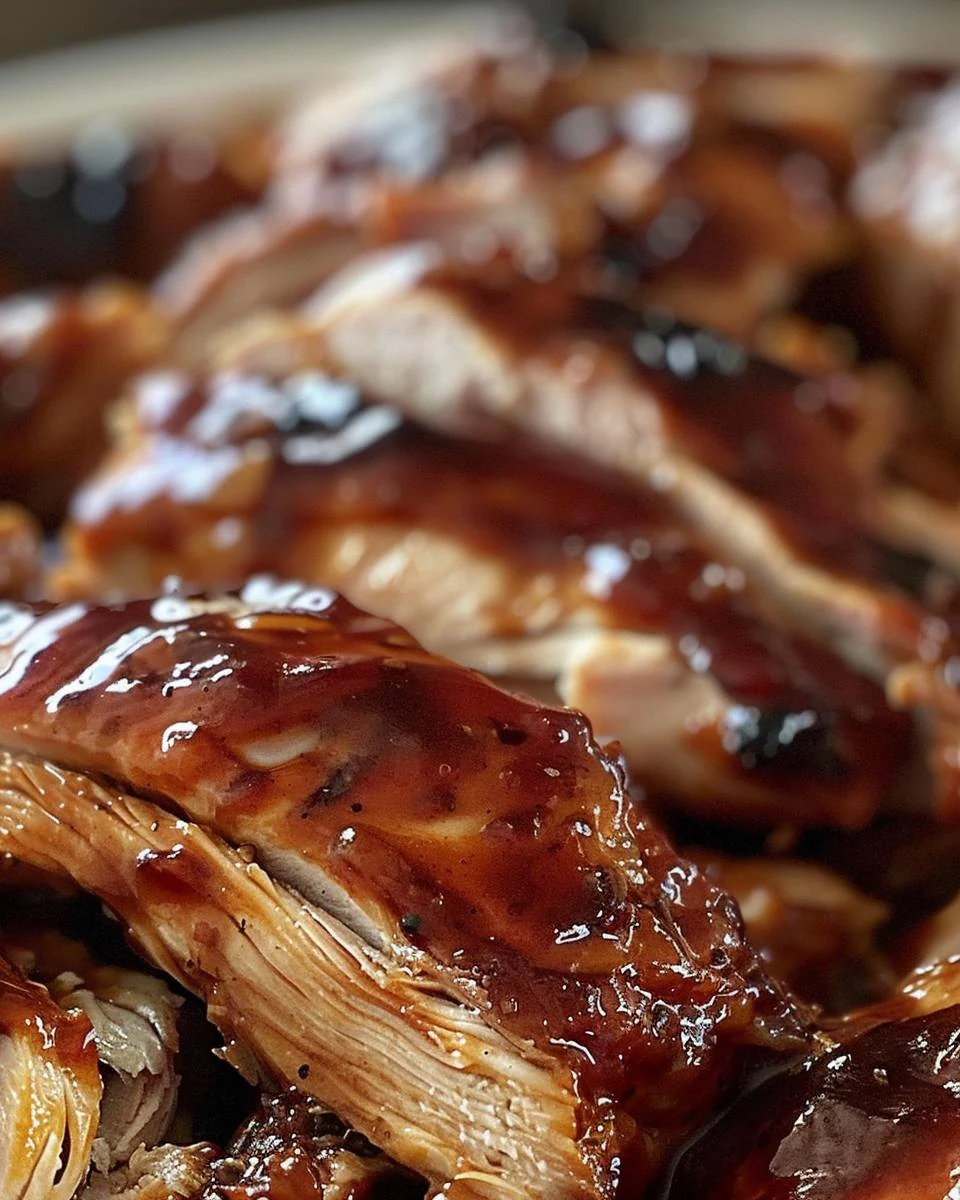 Delicious Zesty Slow Cooker Chicken Barbecue Recipe finished dish