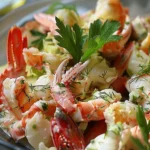 Deliciously Easy Crab Seafood Salad Recipe finished dish