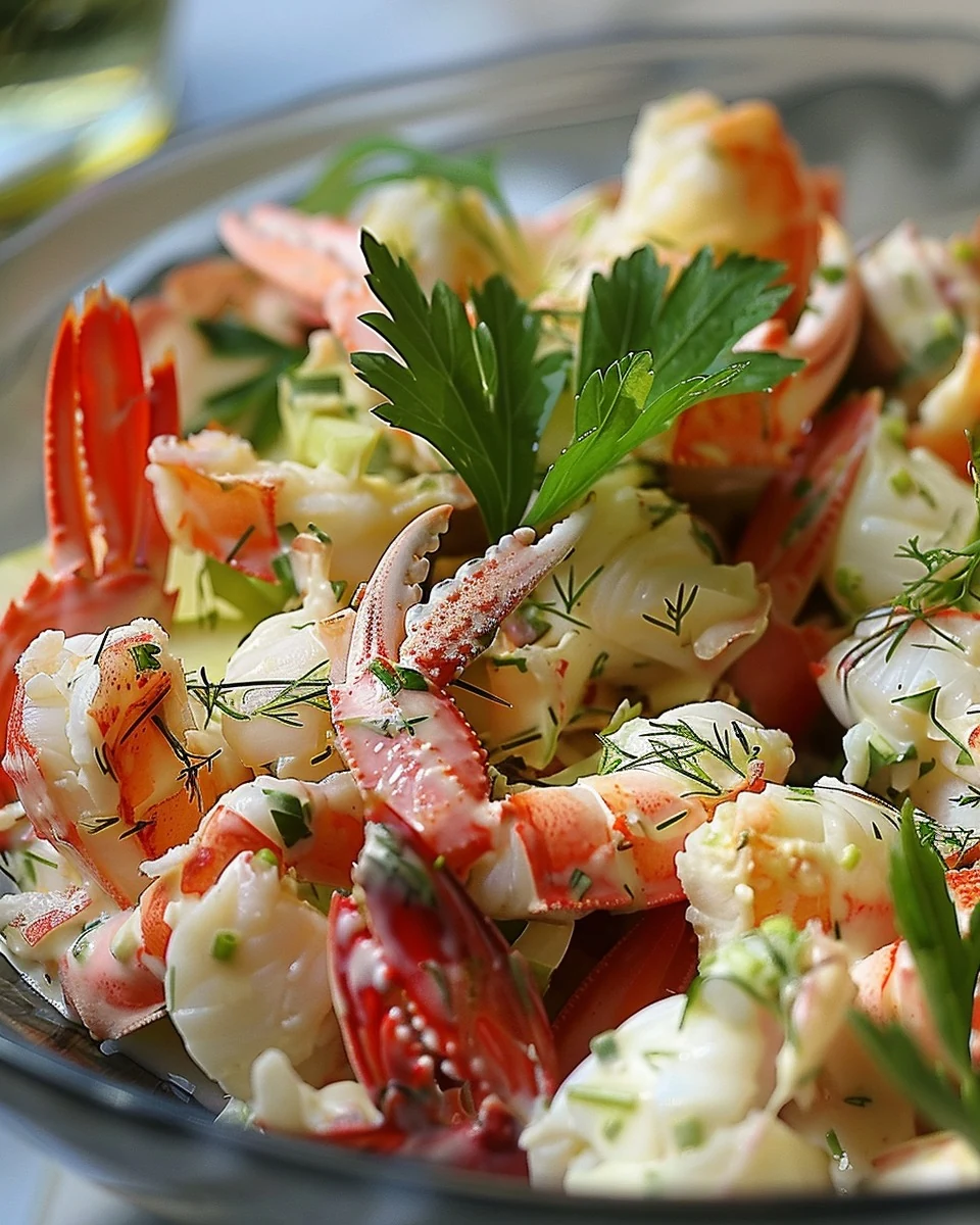Deliciously Easy Crab Seafood Salad Recipe finished dish