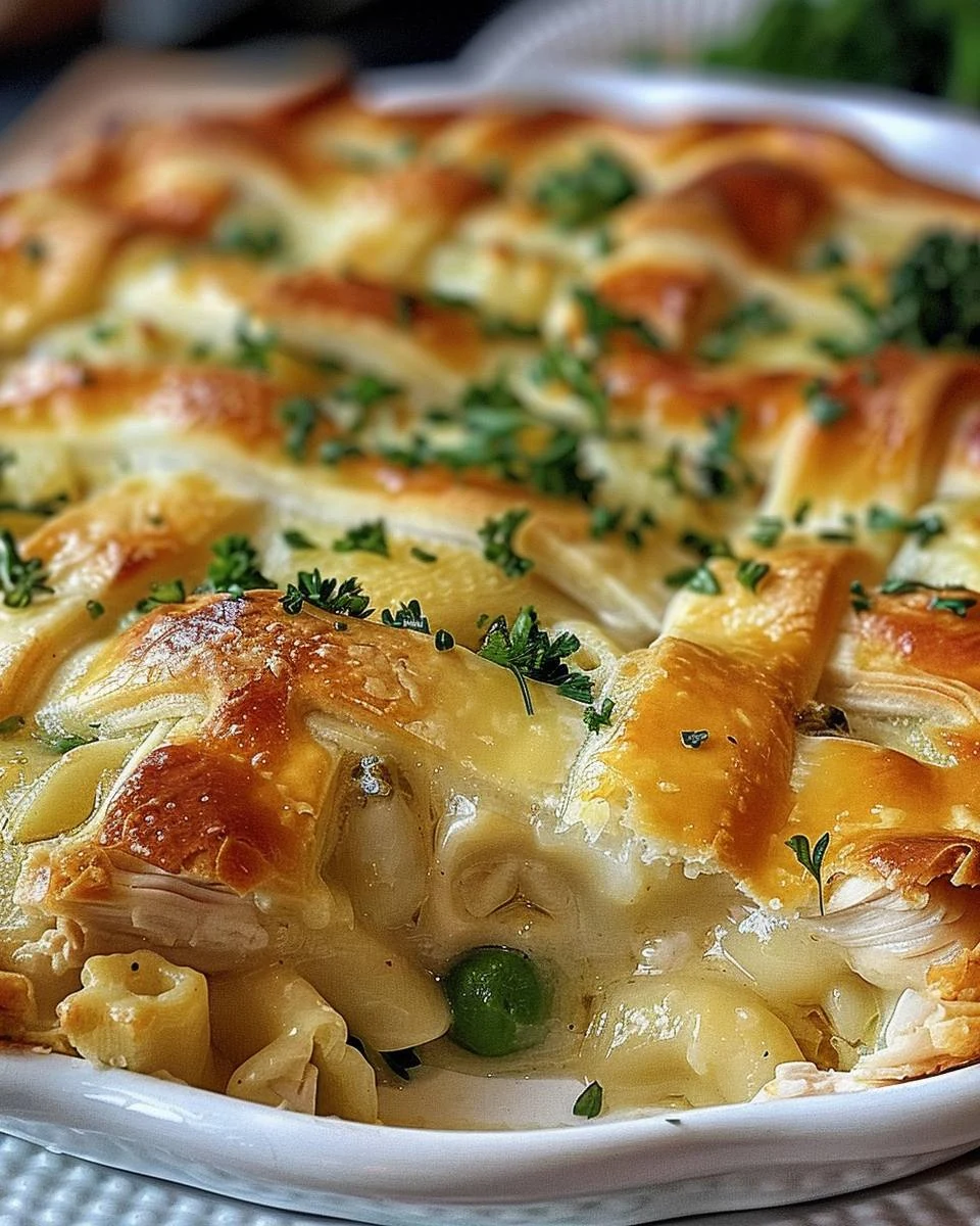 Deliciously Easy Magic Chicken Pie Recipe finished dish