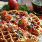 Deliciously Easy Pizza Waffles Recipe finished dish