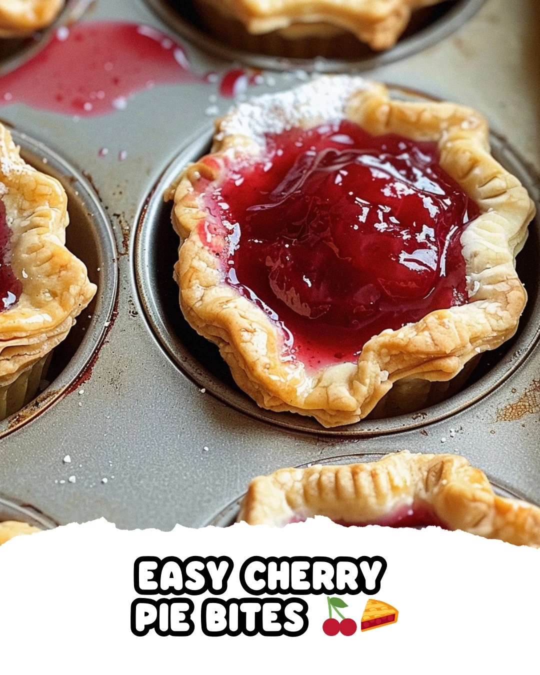 Deliciously Simple Easy Cherry Pie Bites Recipe finished dish