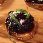 Delightful Blueberry Basil Bruschetta Recipe finished dish