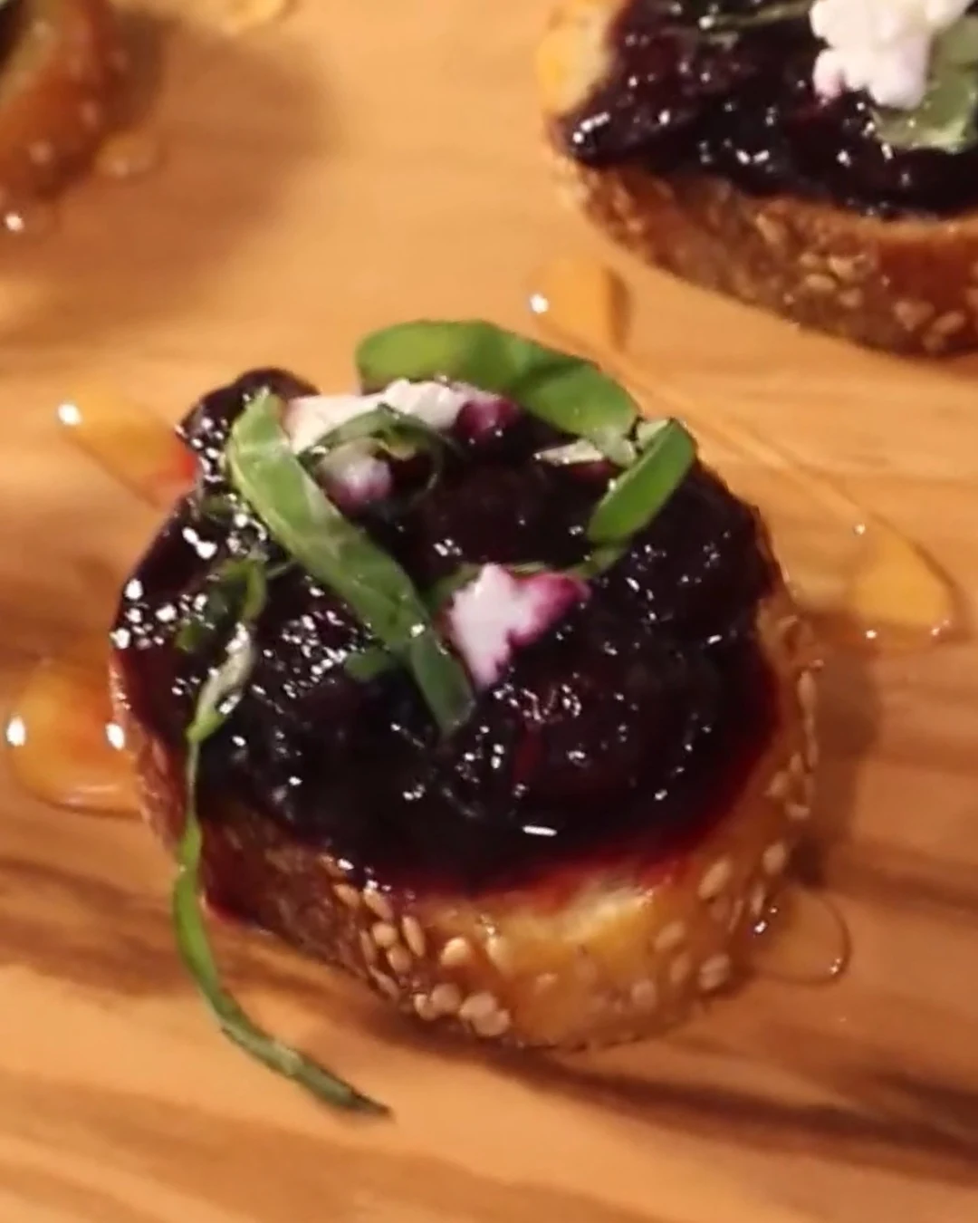 Delightful Blueberry Basil Bruschetta Recipe finished dish
