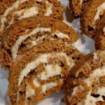 Delightful Carrot Cake Roll with Cream Cheese Recipe finished dish