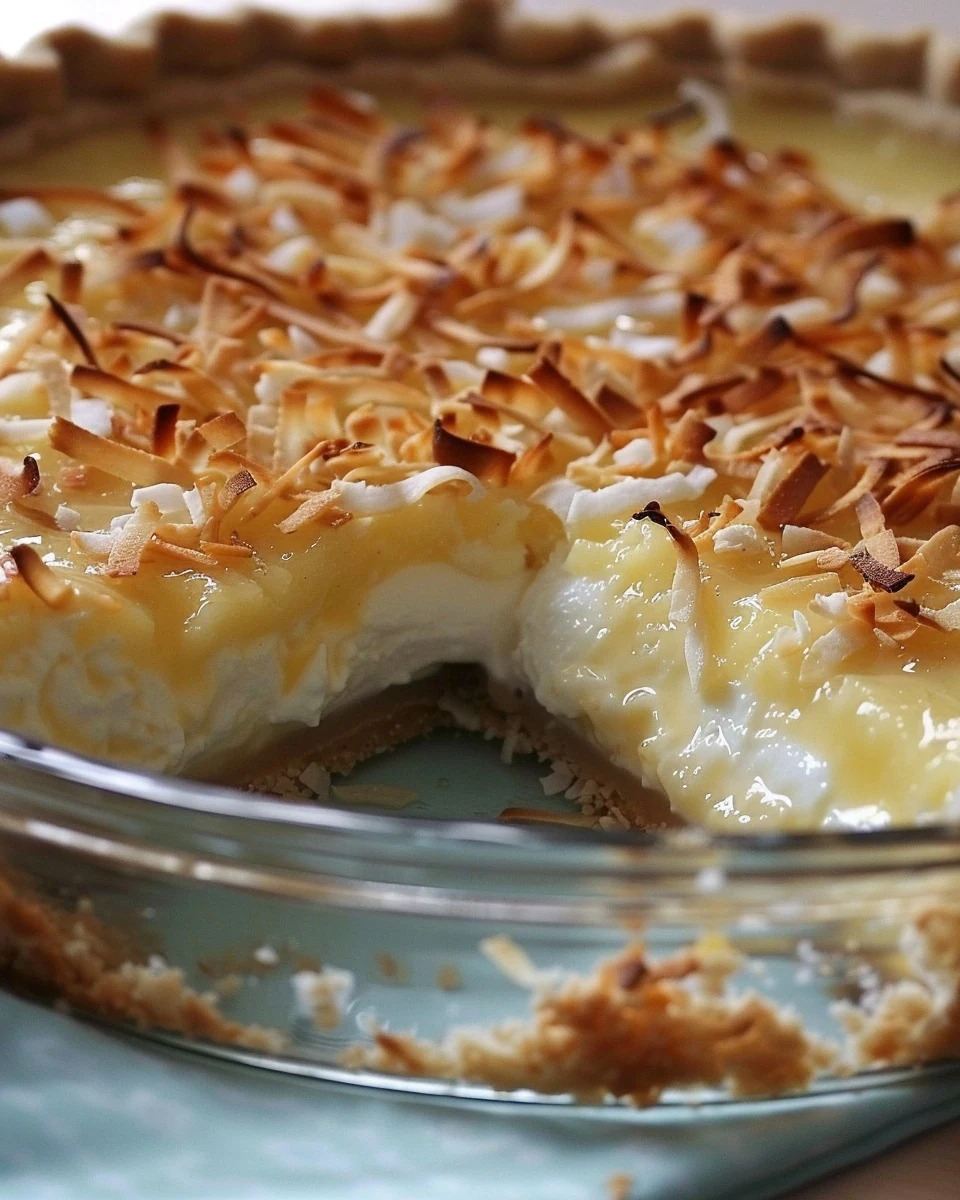 Delightful Coconut Custard Pie Recipe You Must Try finished dish