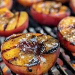 Delightful Grilled Peaches with Cinnamon Sugar Butter finished dish