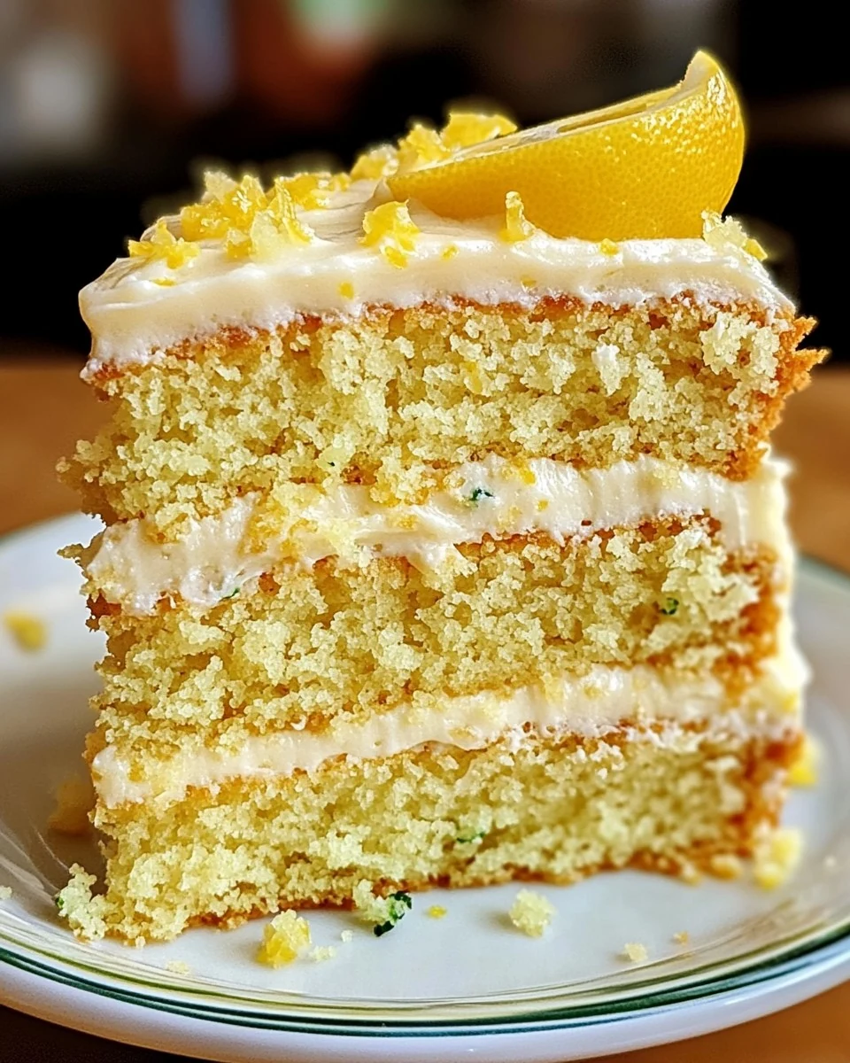 Delightful Moist Lemon Zucchini Cake with Creamy Frosting