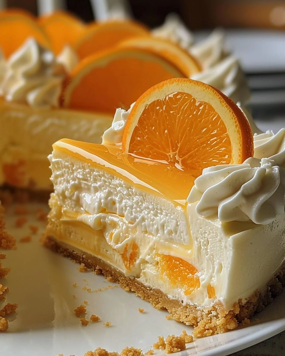 Delightful Orange Creamsicle Cheesecake Recipe finished dish