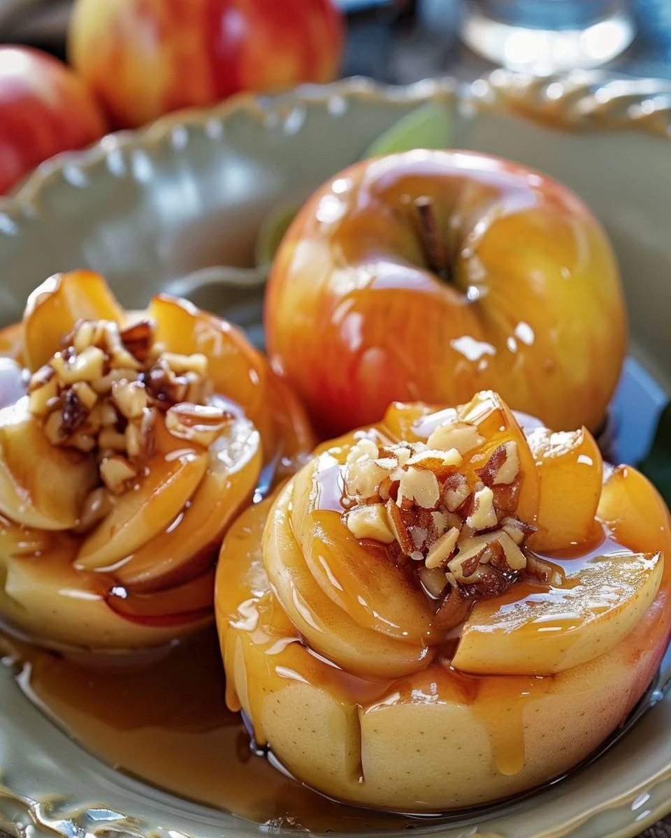 Delightful Oven Baked Bloomin Apples Recipe finished dish