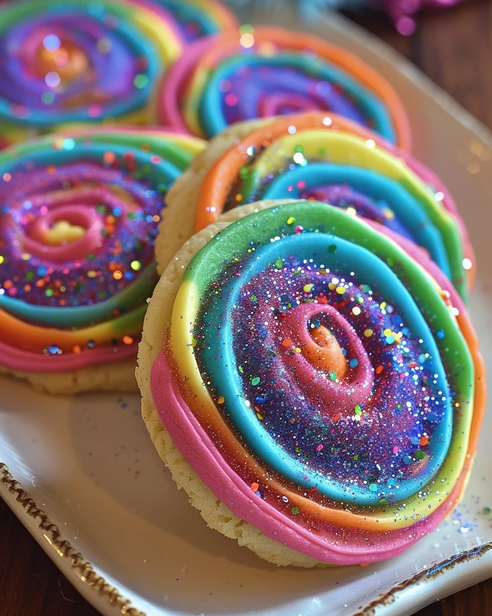 Delightful Rainbow Sparkle Sugar Cookies Recipe finished dish