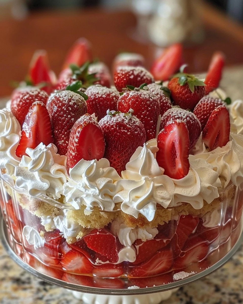 Delightful Southern Strawberry Punch Bowl Cake Recipe