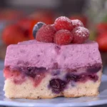 Delightfully Creamy Raspberry Mousse Cheesecake Recipe finished dish