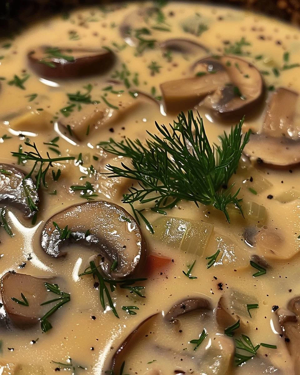 Discover Geneva's Ultimate Hungarian Mushroom Soup Today finished dish