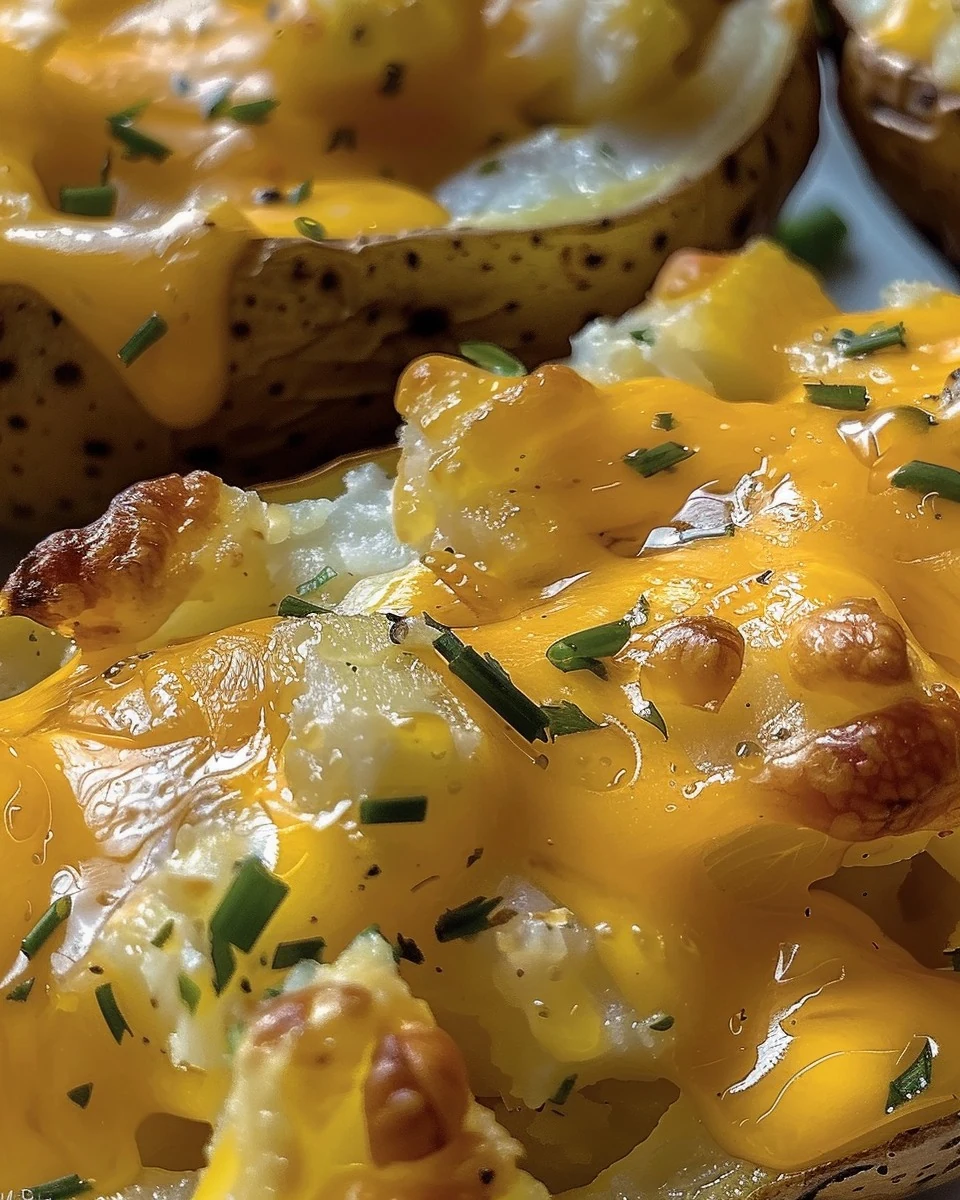 Easy and Cheesy Ranch Baked Potatoes Recipe finished dish