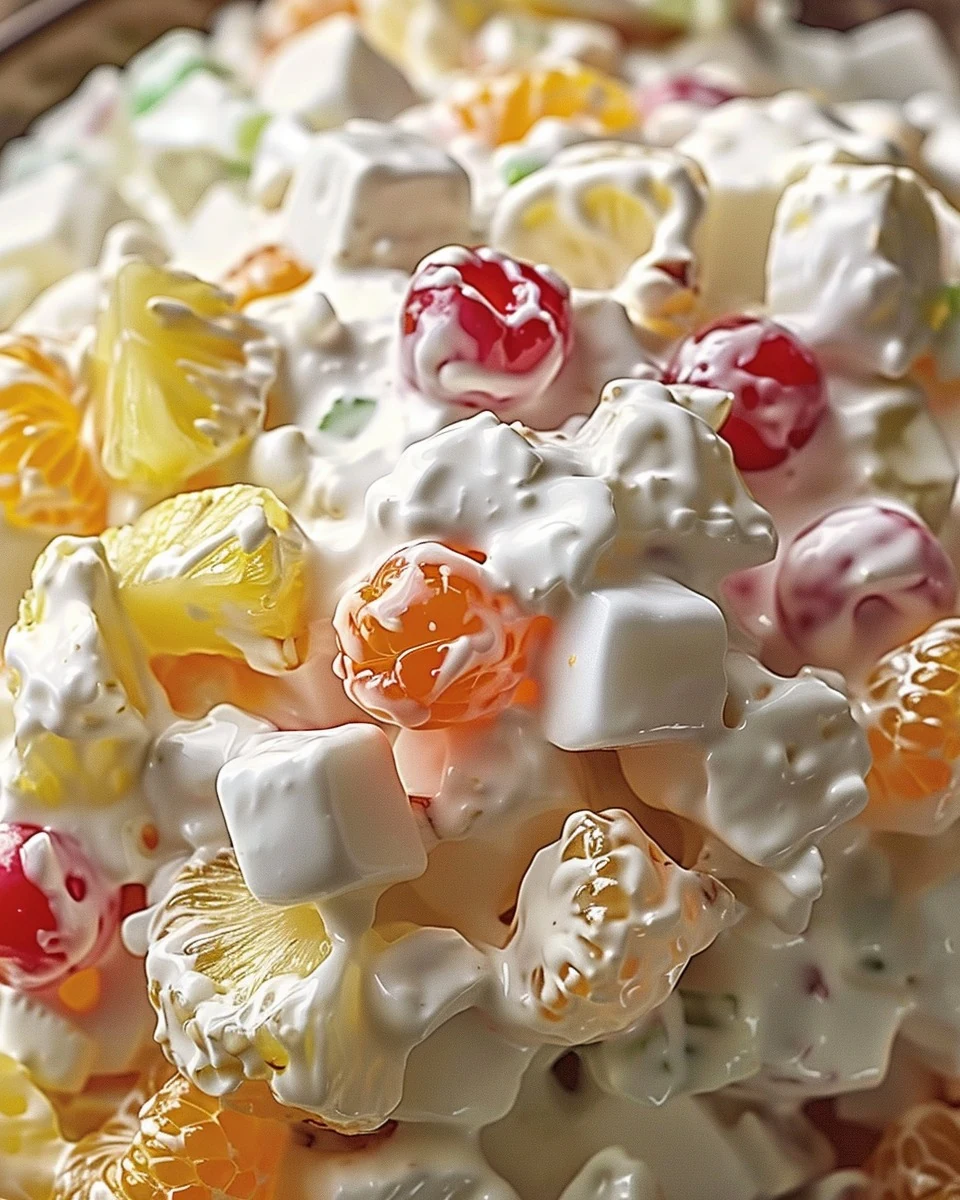 Easy and Delicious AMBROSIA SALAD Recipe finished dish