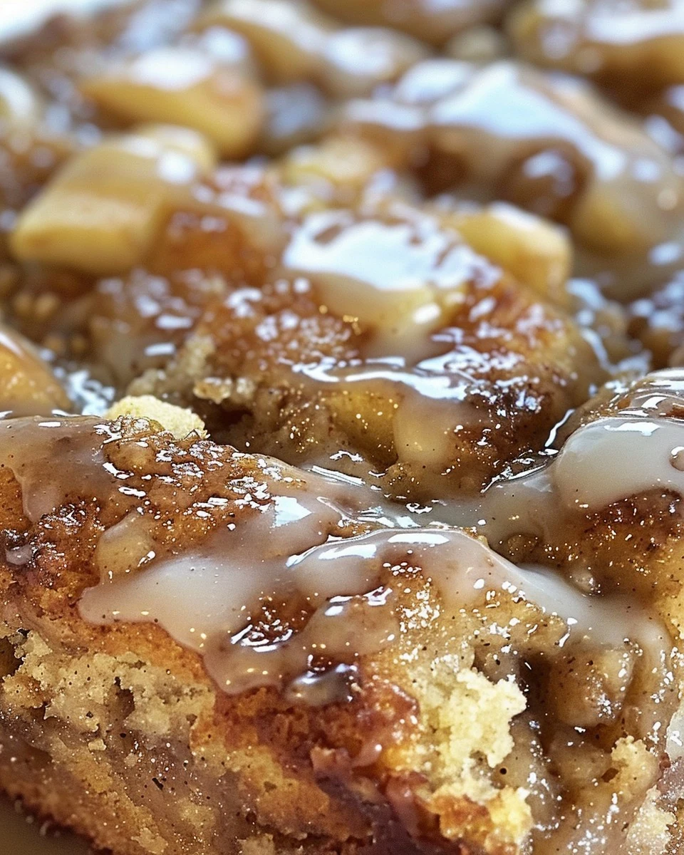 Easy and Delicious Apple Fritter Cake Recipe finished dish