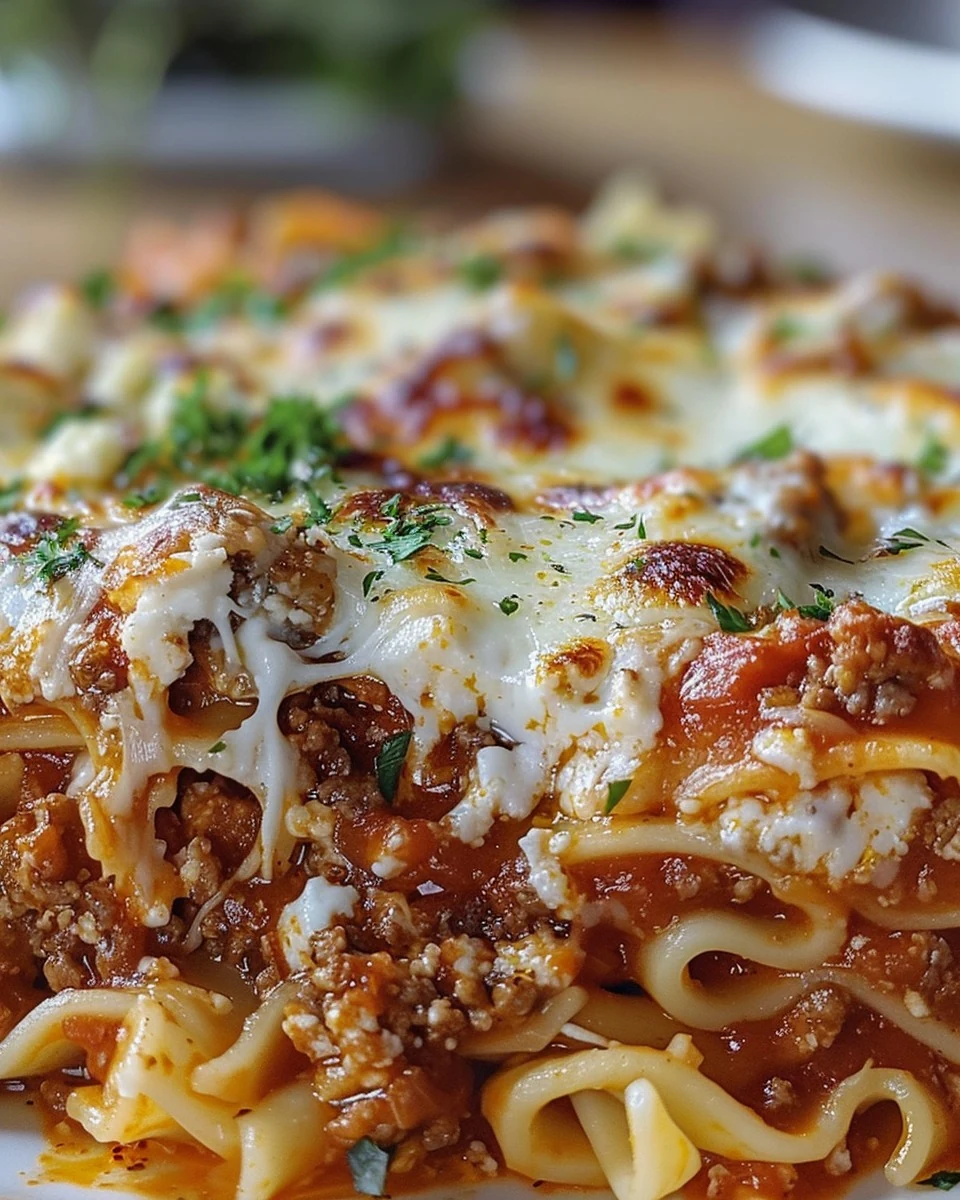 Easy and Delicious Baked Spaghetti Recipe finished dish
