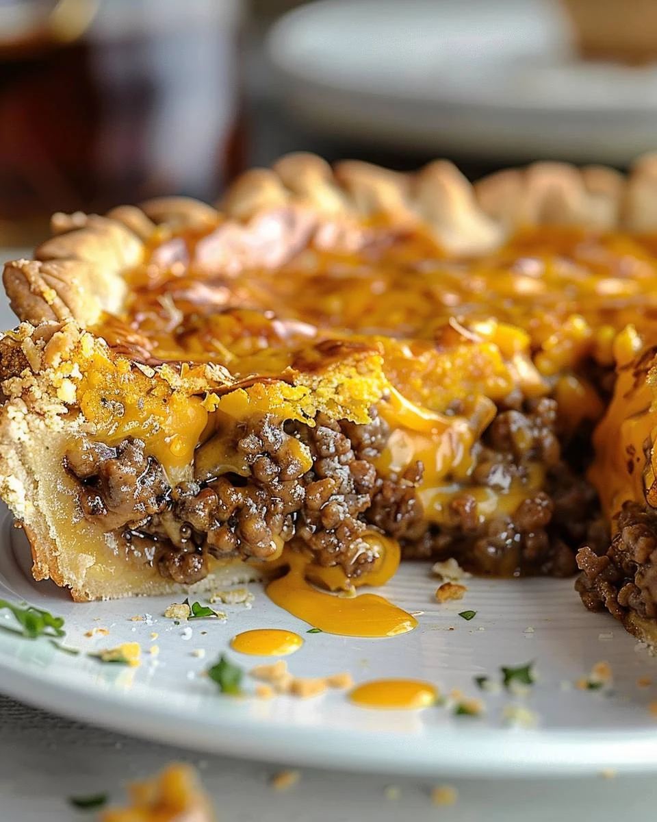 Easy and Delicious Cheeseburger Pie Recipe finished dish