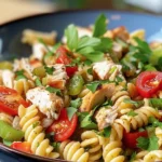 Easy and Delicious Chicken Pasta Salad Recipe finished dish